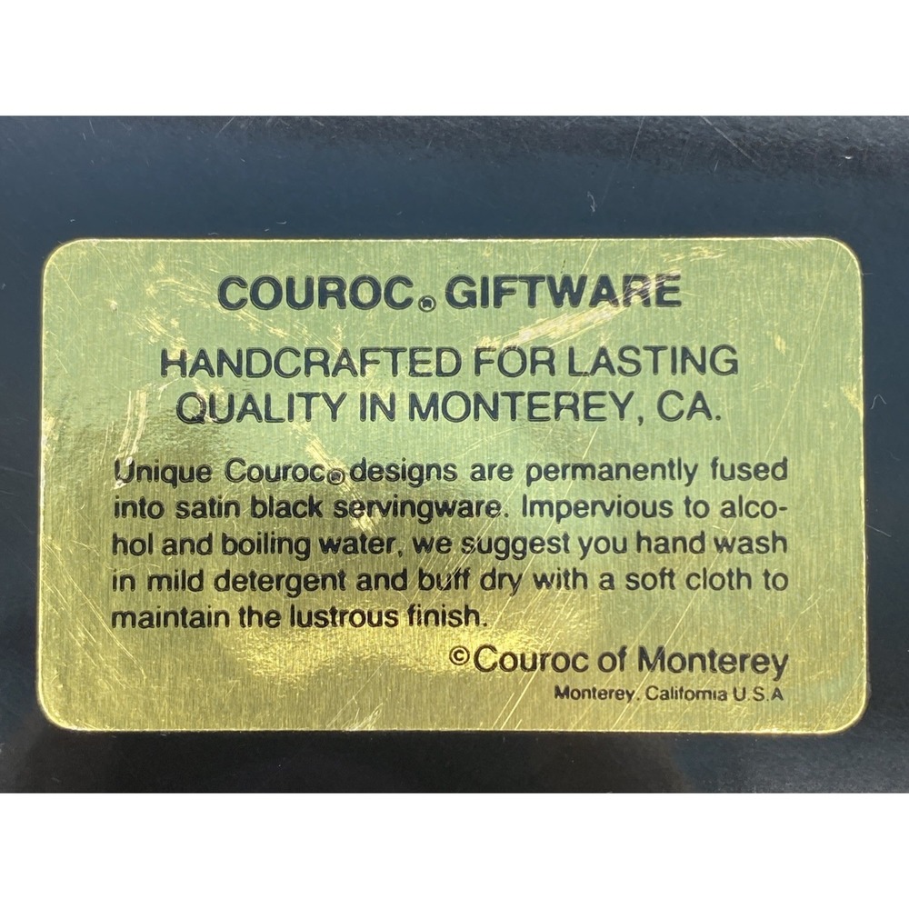 Couroc of Monterey Quail Round Serving Tray 10.5" Mid Century Modern - Picture 3 of 3